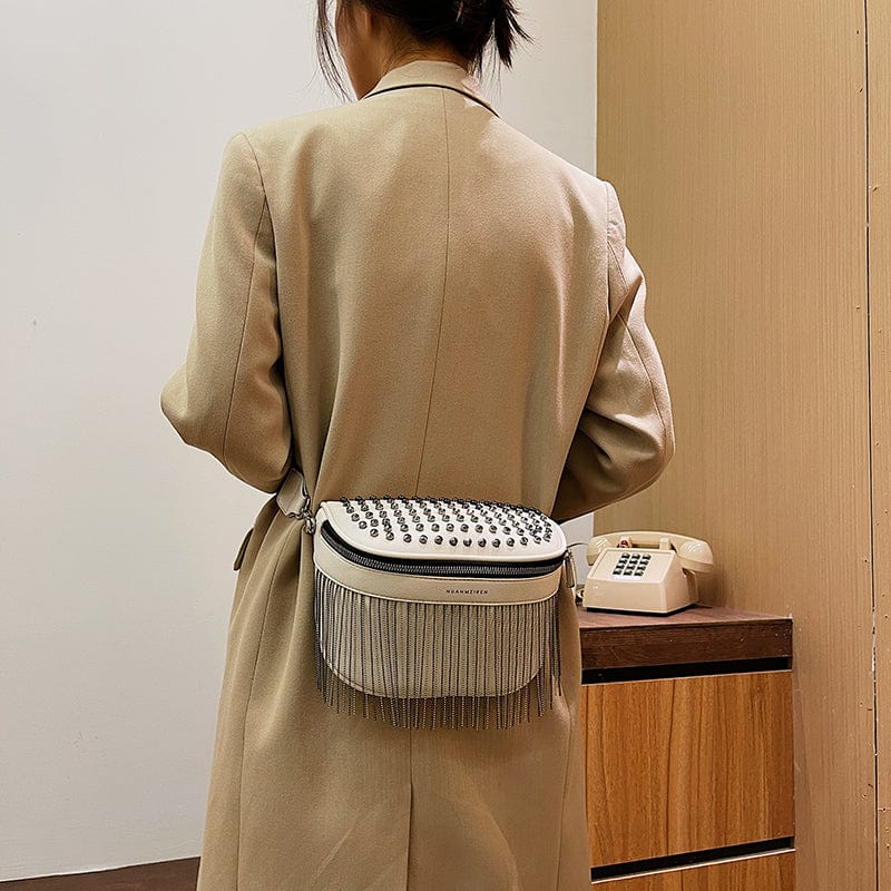 Sac banane femme en similicuir, sangle réglable jusqu'à 130 cm