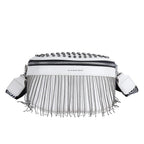 Sac banane femme en similicuir, sangle réglable jusqu'à 130 cm, blanc