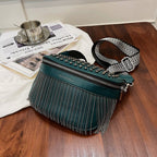 Sac banane femme en similicuir, sangle réglable jusqu'à 130 cm