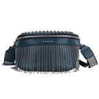 Sac banane femme en similicuir, sangle réglable jusqu'à 130 cm, vert
