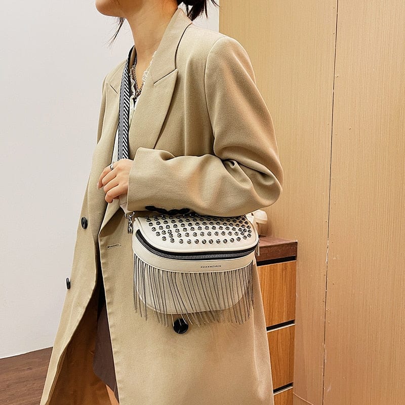 Sac banane femme en similicuir, sangle réglable jusqu'à 130 cm