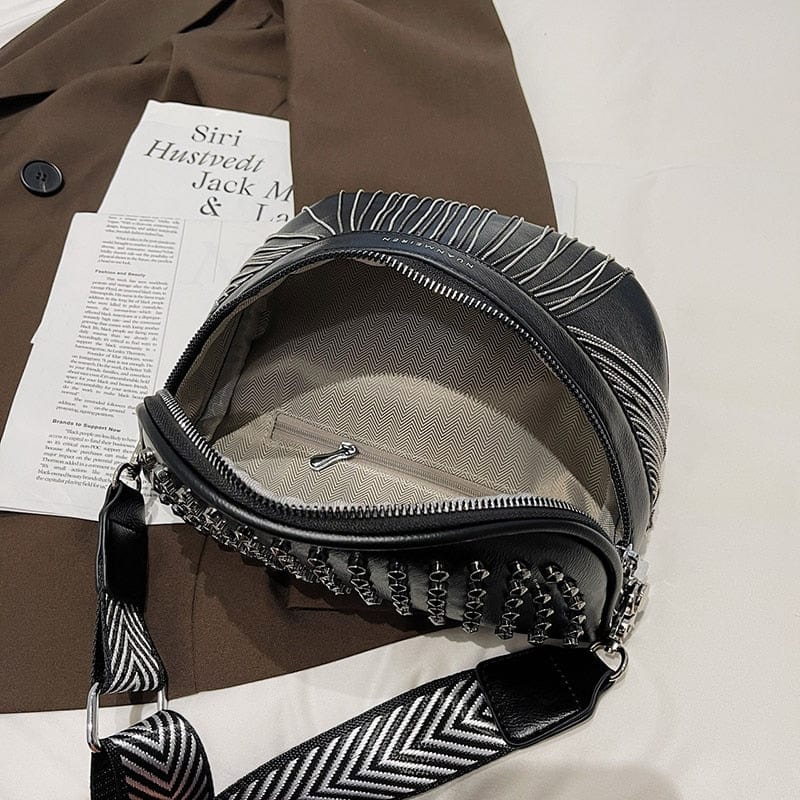 Sac banane femme en similicuir, sangle réglable jusqu'à 130 cm