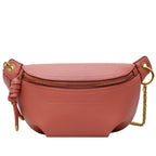 Sac banane femme en similicuir 25 cm, noir, rose ou blanc, rose