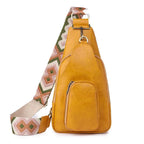 Sac banane femme en similicuir, sangle réglable, six coloris