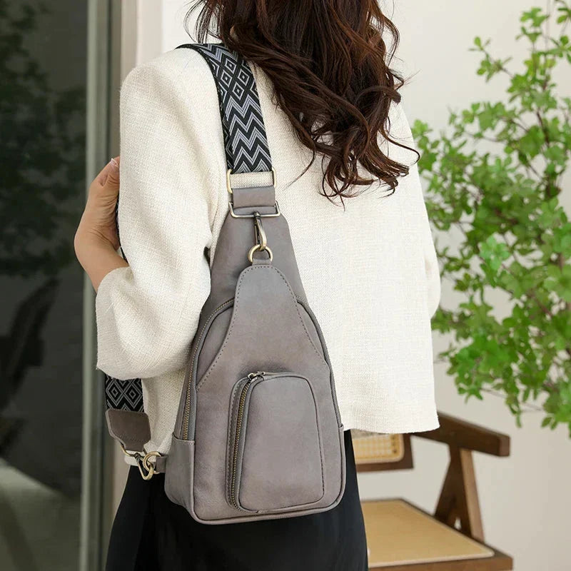 Sac banane femme en similicuir, sangle réglable, six coloris