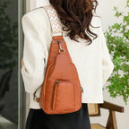 Sac banane femme en similicuir, sangle réglable, six coloris