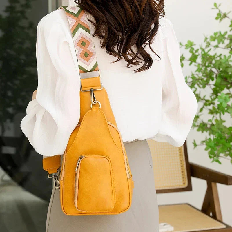 Sac banane femme en similicuir, sangle réglable, six coloris