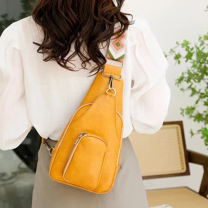 Sac banane femme en similicuir, sangle réglable, six coloris
