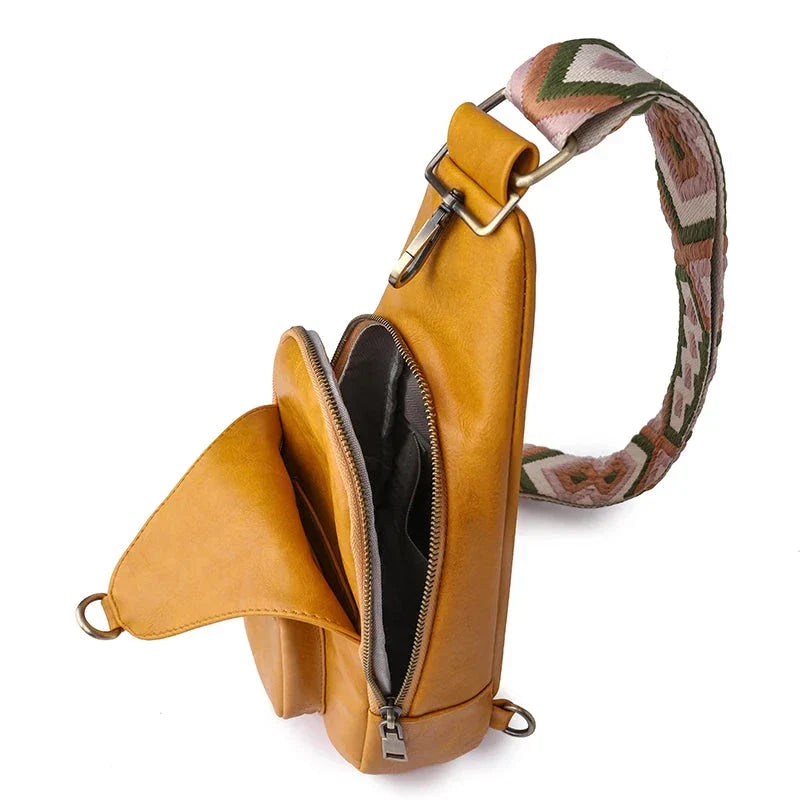 Sac banane femme en similicuir, sangle réglable, six coloris