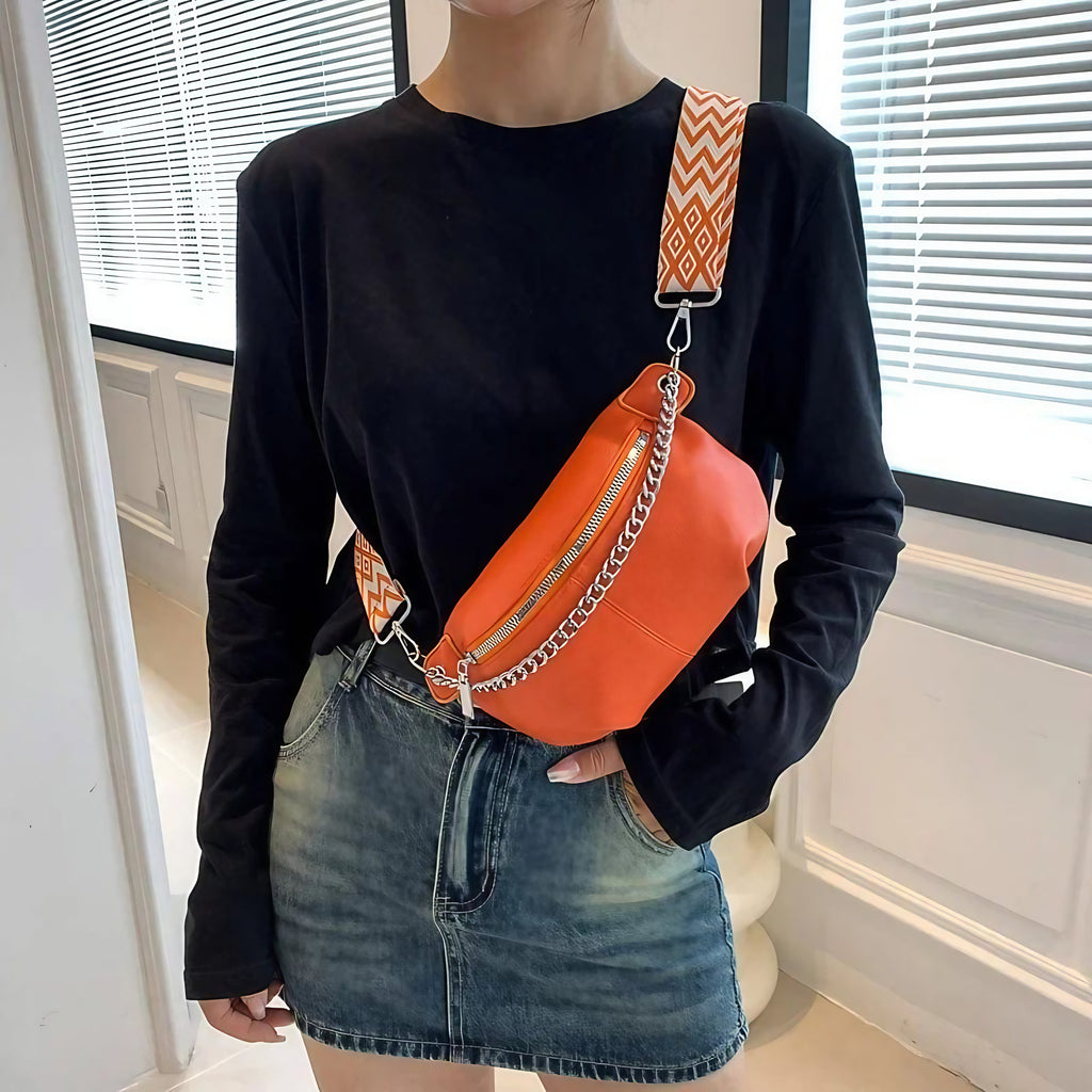 Sac banane femme en cuir souple avec poche arrière, quatre coloris