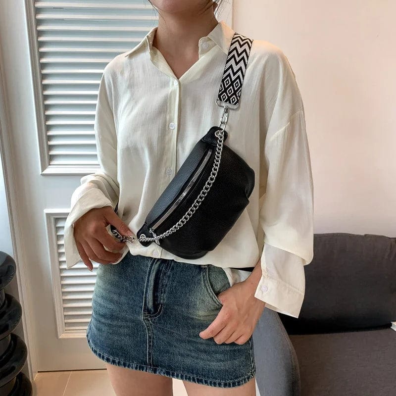 Sac banane femme en cuir souple avec poche arrière, quatre coloris