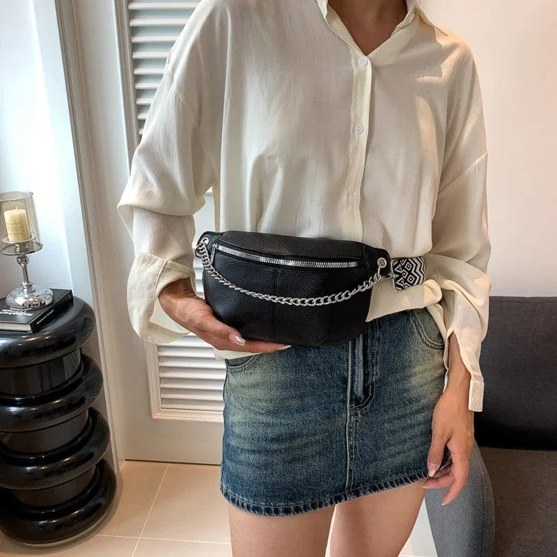 Sac banane femme en cuir souple avec poche arrière, quatre coloris