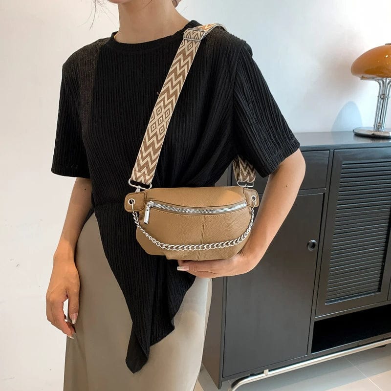 Sac banane femme en cuir souple avec poche arrière, quatre coloris