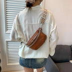 Sac banane femme en cuir souple avec poche arrière, quatre coloris