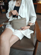 Sac banane femme en cuir à plusieurs poches, trois coloris