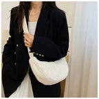 Sac banane femme en fausse fourrure, 25 x 13 cm, sept coloris