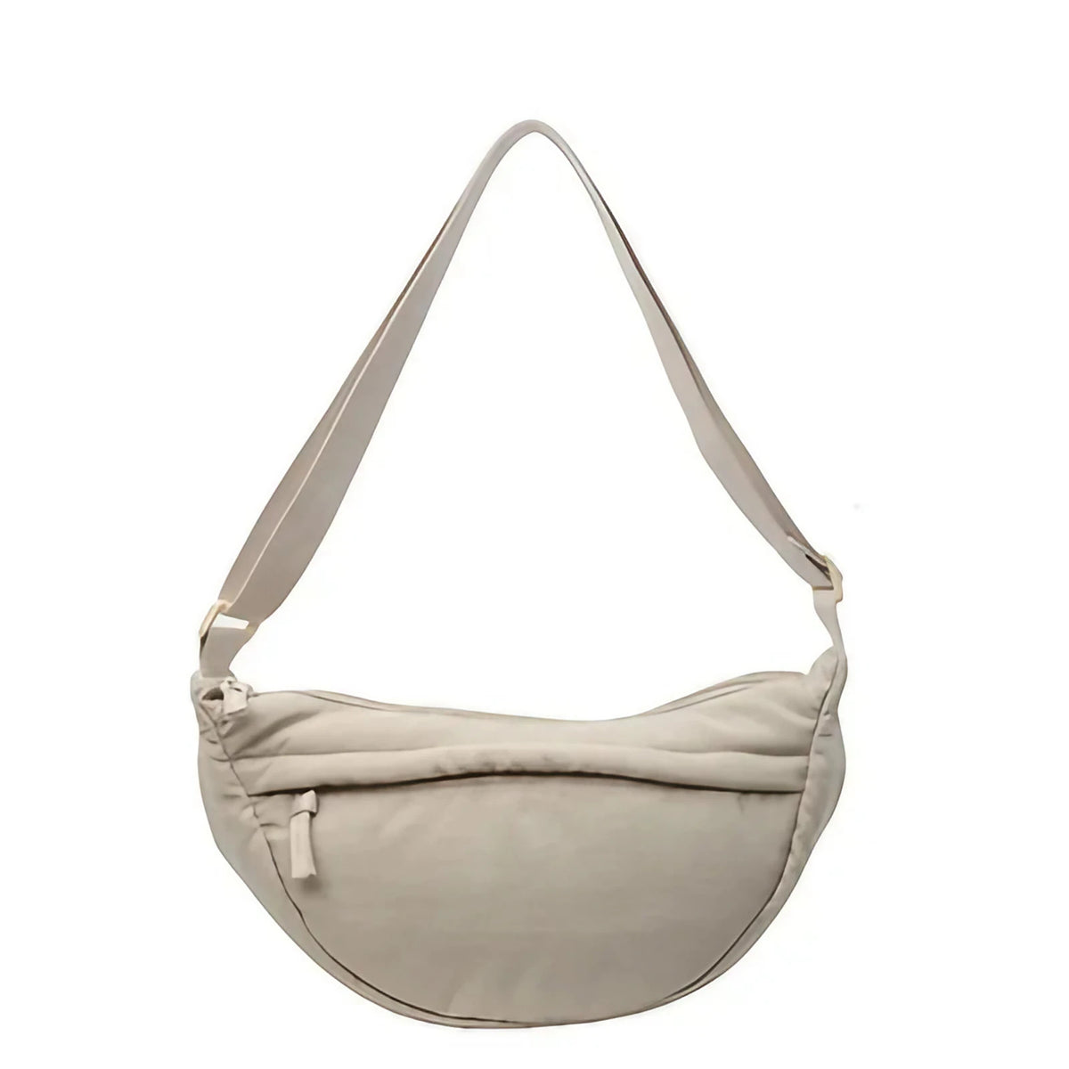Sac banane femme en nylon, poche avant zippée, cinq coloris, écru