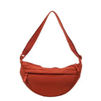 Sac banane femme en nylon, poche avant zippée, cinq coloris, orange