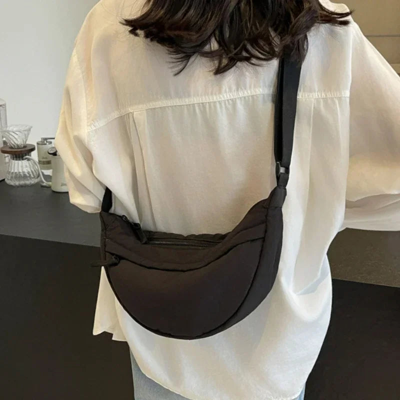 Sac banane femme en nylon, poche avant zippée, cinq coloris