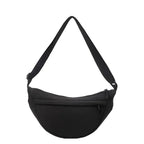 Sac banane femme en nylon, poche avant zippée, cinq coloris, noir