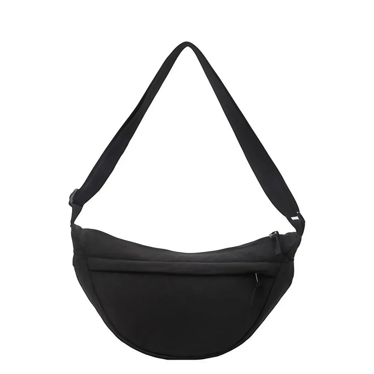Sac banane femme en nylon, poche avant zippée, cinq coloris, noir