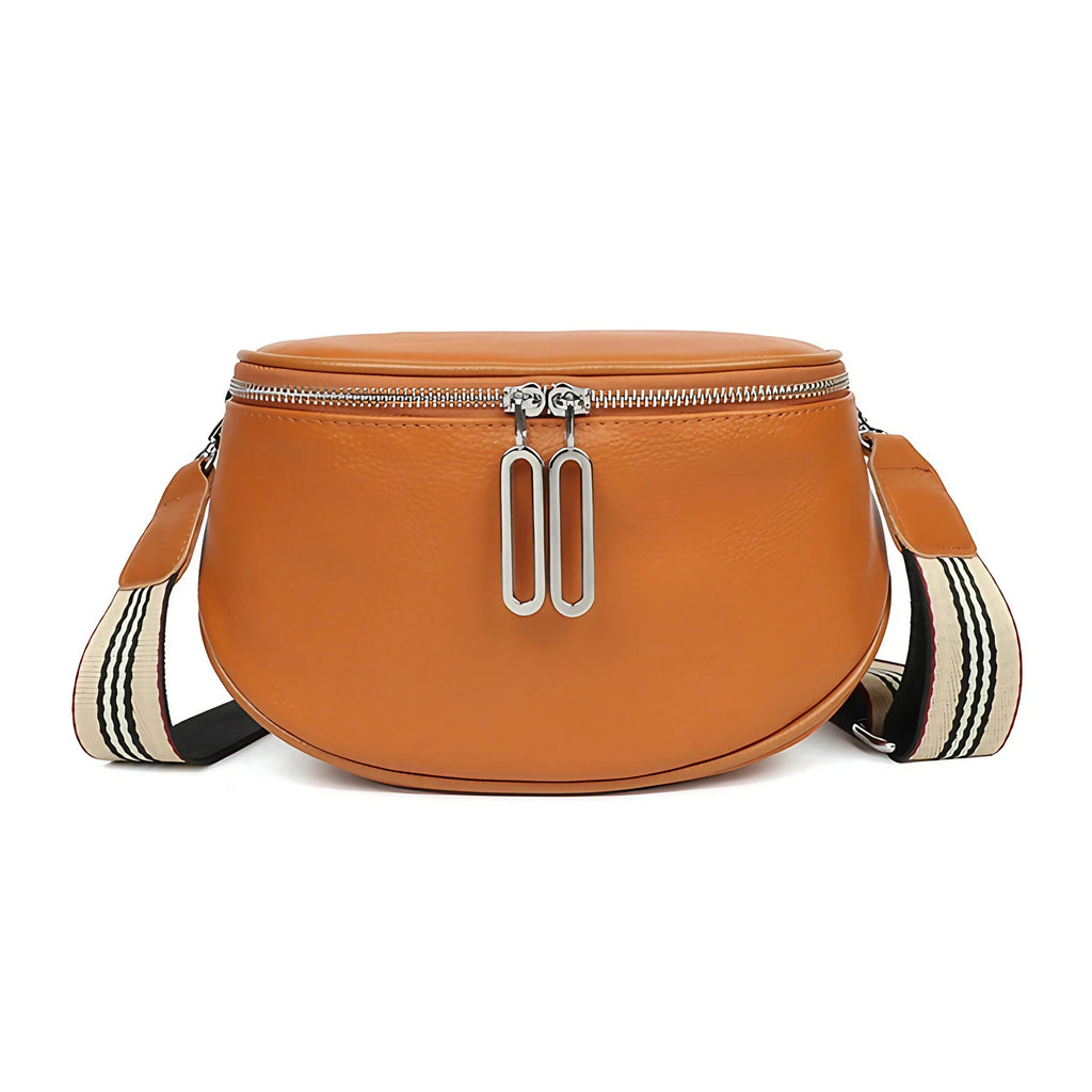 Sac banane femme en similicuir grainé, huit coloris, marron