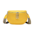 Sac banane femme en similicuir grainé, huit coloris, jaune