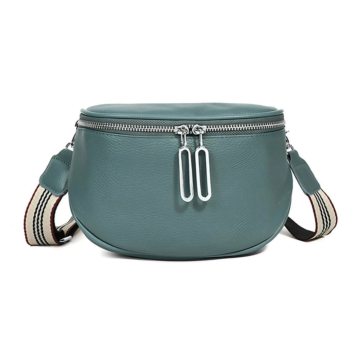Sac banane femme en similicuir grainé, huit coloris, bleu