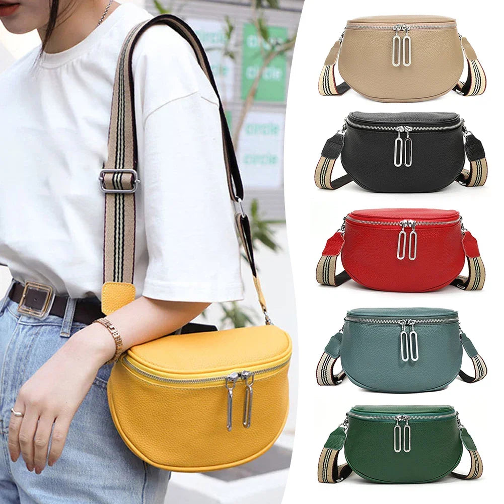 Sac banane femme en similicuir grainé, huit coloris