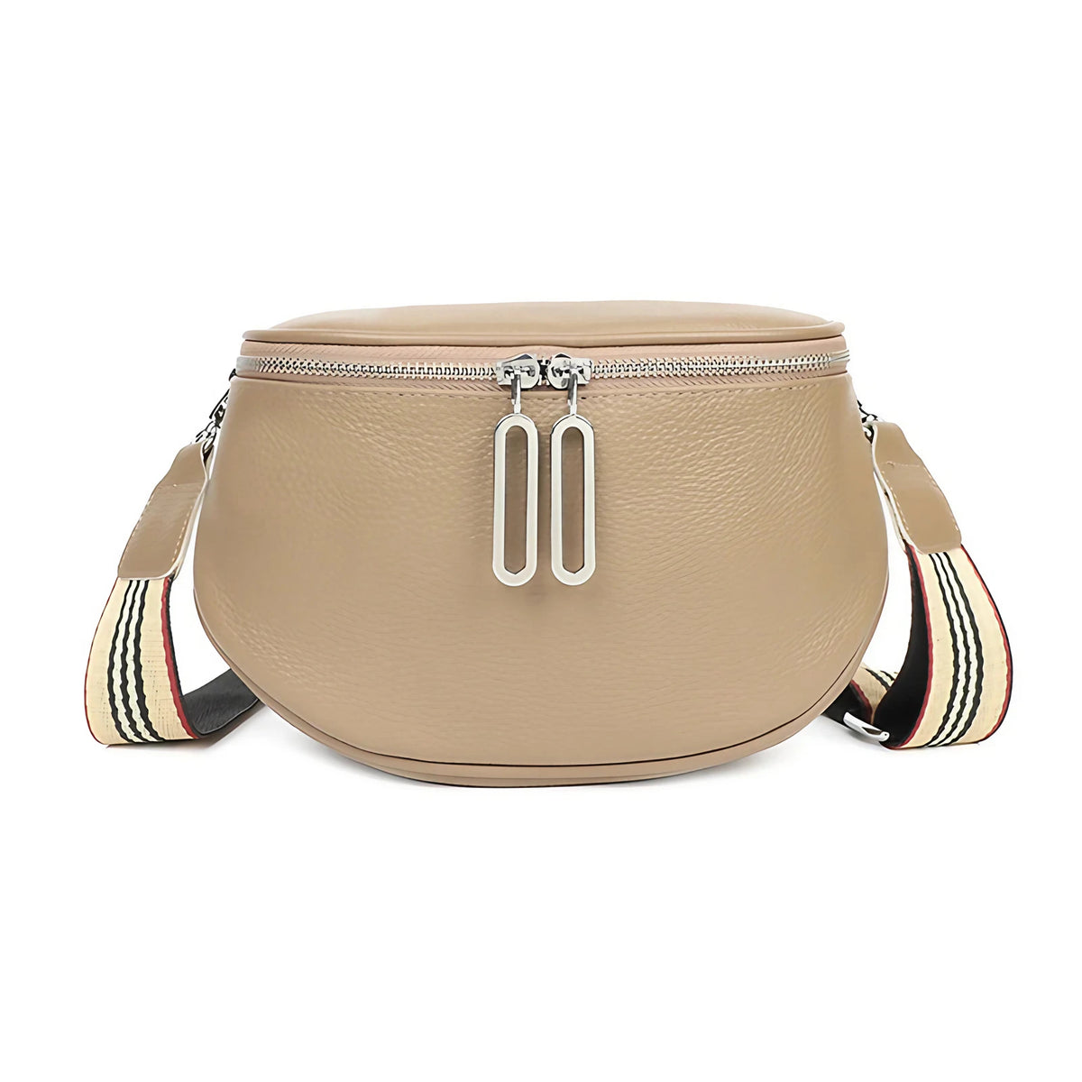Sac banane femme en similicuir grainé, huit coloris, beige