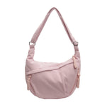 Sac banane femme souple à poche avant zippée, cinq coloris, rose