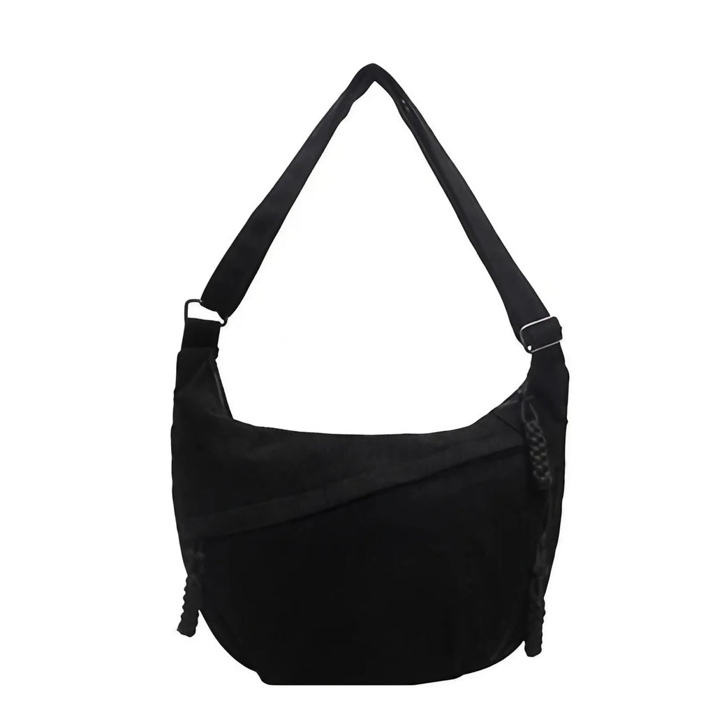 Sac banane femme souple à poche avant zippée, cinq coloris, noir