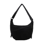 Sac banane femme souple à poche avant zippée, cinq coloris, noir