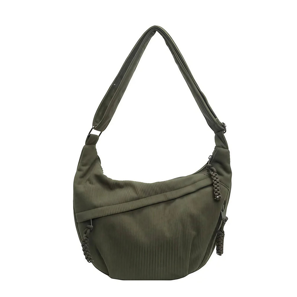 Sac banane femme souple à poche avant zippée, cinq coloris, vert