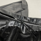 Grand sac banane femme en similicuir, forme croissant