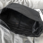 Sac banane femme en toile, grand format, trois poches zippées
