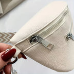 Petit sac banane femme en similicuir, attaches dorées