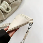 Petit sac banane femme en similicuir, attaches dorées