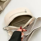 Petit sac banane femme en similicuir, attaches dorées