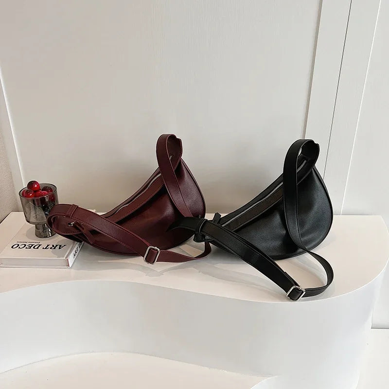 Sac banane femme en similicuir, esprit années 90, deux coloris