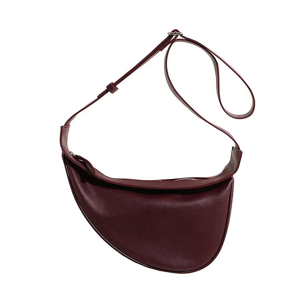Sac banane femme en similicuir, esprit années 90, deux coloris, bordeaux
