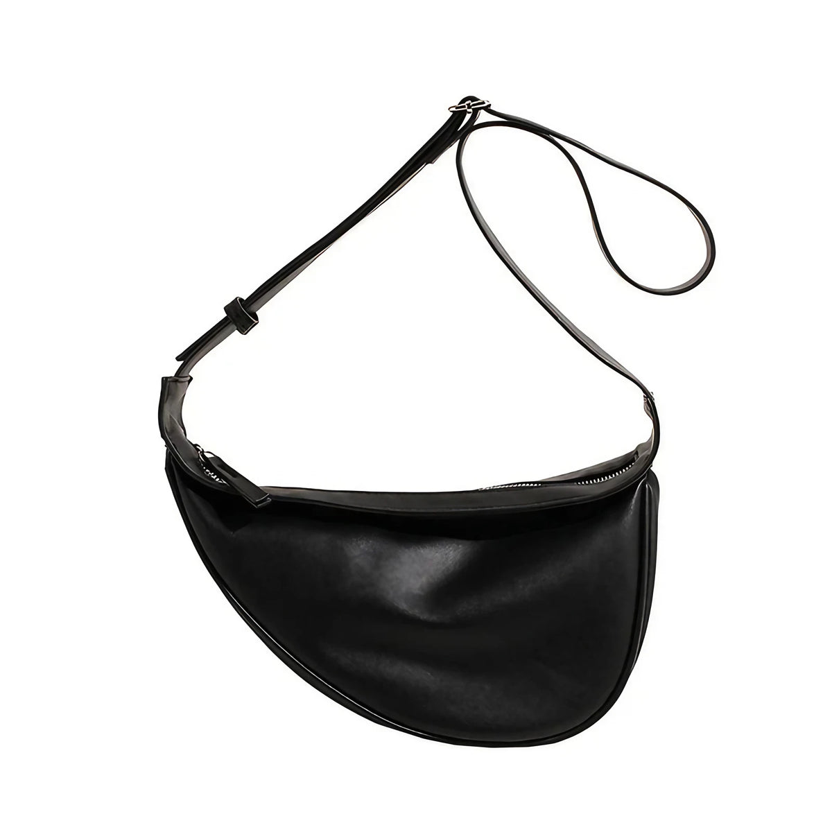 Sac banane femme en similicuir, esprit années 90, deux coloris, noir