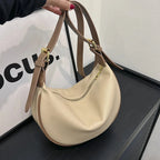 Sac banane femme en similicuir grainé, forme arrondie, trois coloris, beige