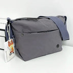 Sac banane femme en nylon imperméable, poches zippées, gris foncé