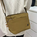 Sac banane femme en nylon imperméable, poches zippées, beige