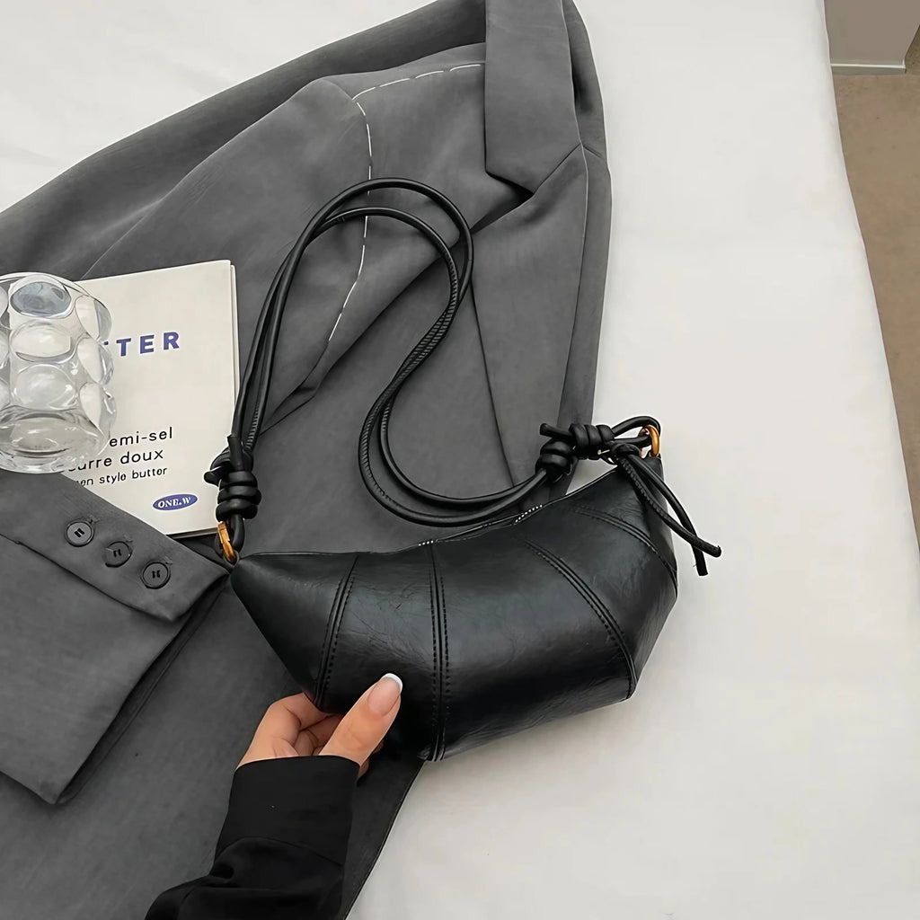 Sac banane femme en similicuir, sangle réglable, trois coloris, noir