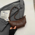 Sac banane femme en similicuir, sangle réglable, trois coloris, café