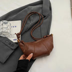 Sac banane femme en similicuir, sangle réglable, trois coloris, marron