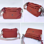 Sac banane femme en nylon imperméable, quatre poches zippées