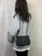 Sac banane femme en nylon imperméable, quatre poches zippées